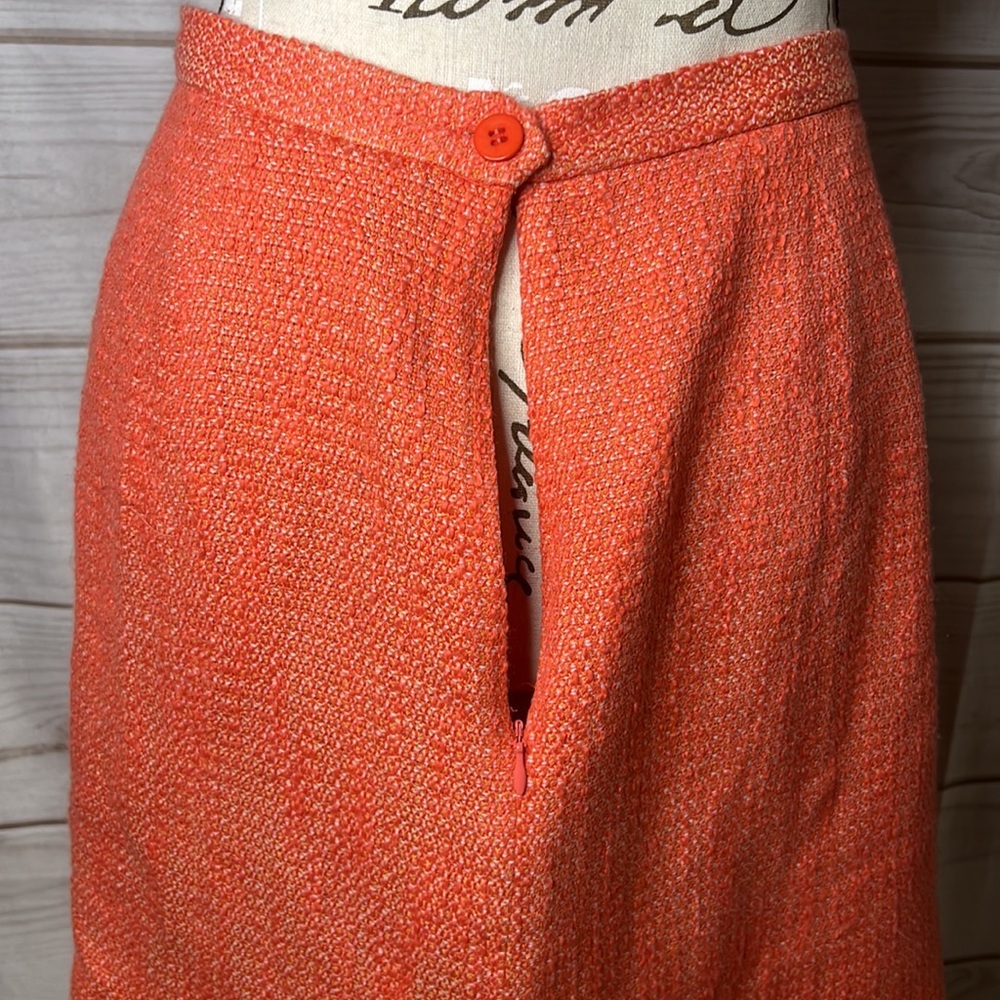 LeSuit Flared Pencil Skirt - Coral Mango Textured skirt -Women’s Skirt - 10P -A7 - Picture 7 of 8